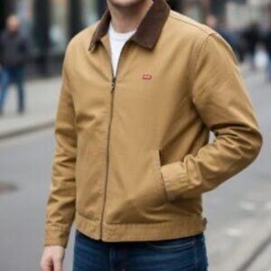 Levi's Cotton Canvas Corduroy Collar Barn Jacket Size Medium NWT